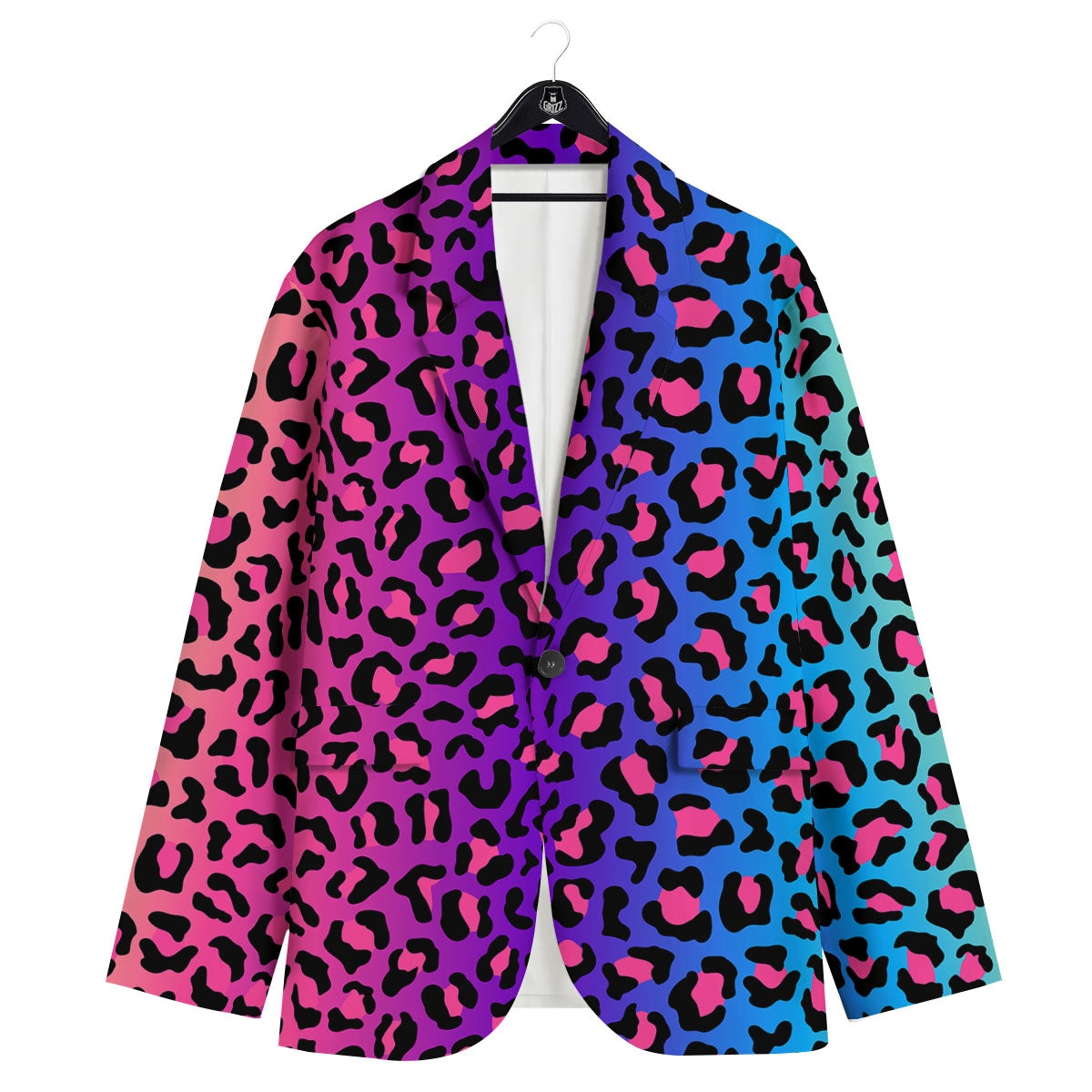 Leopard Rainbow Print Men's Sport Coat-grizzshop
