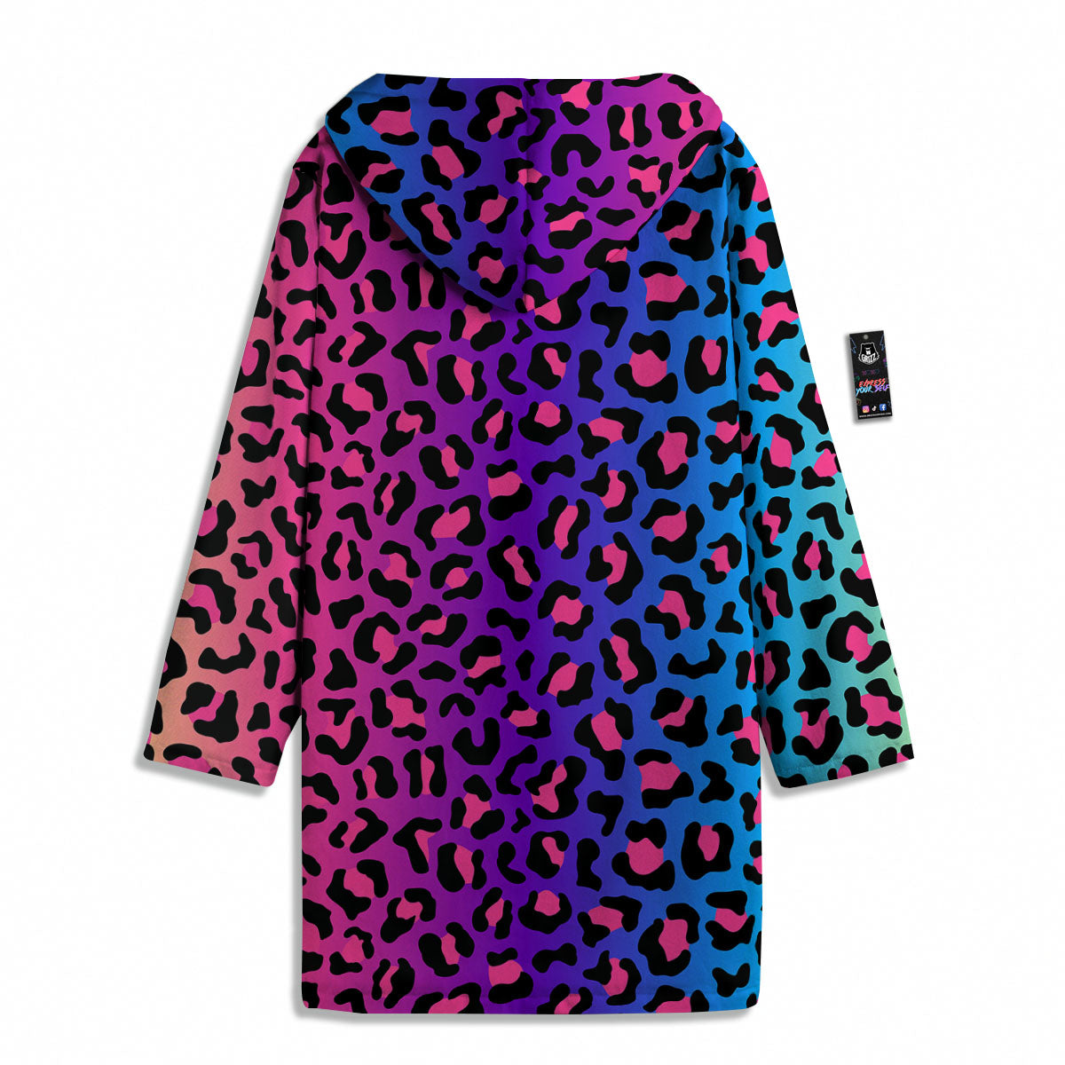 Leopard Rainbow Print Men's Windbreaker Jacket-grizzshop