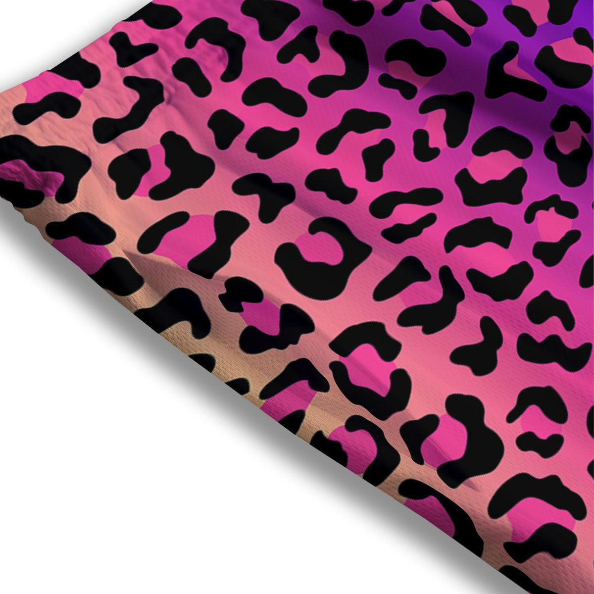 Leopard Rainbow Print Mesh Shorts