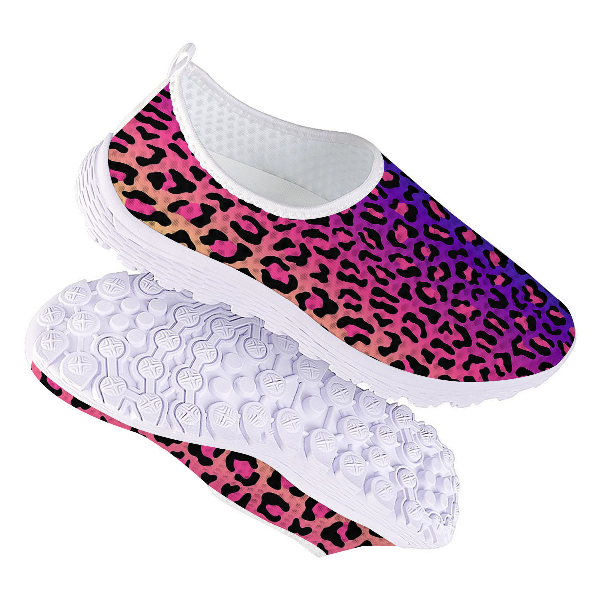 Leopard Rainbow Print Nurse Shoes-grizzshop
