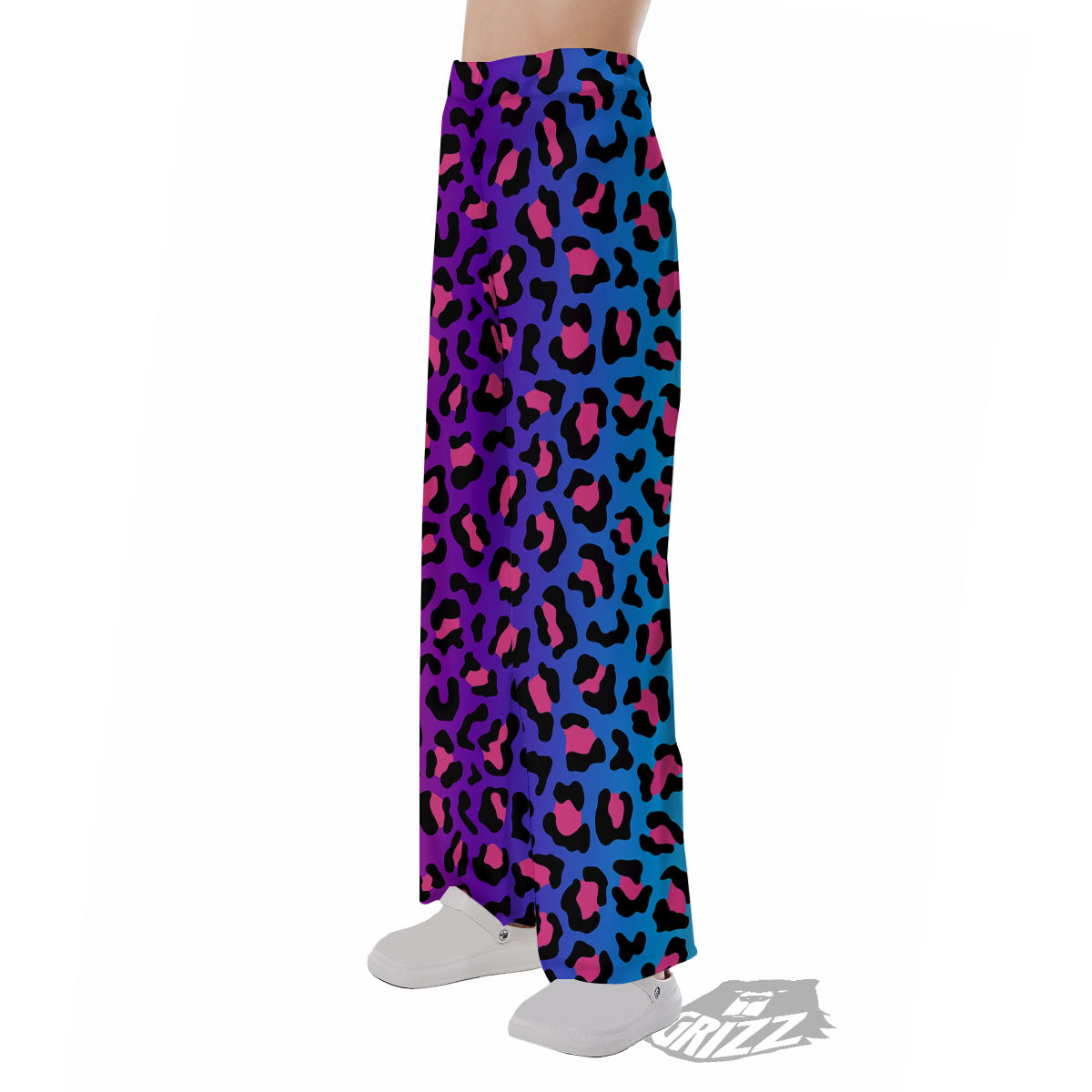 Leopard Rainbow Print Pajama Pants-grizzshop