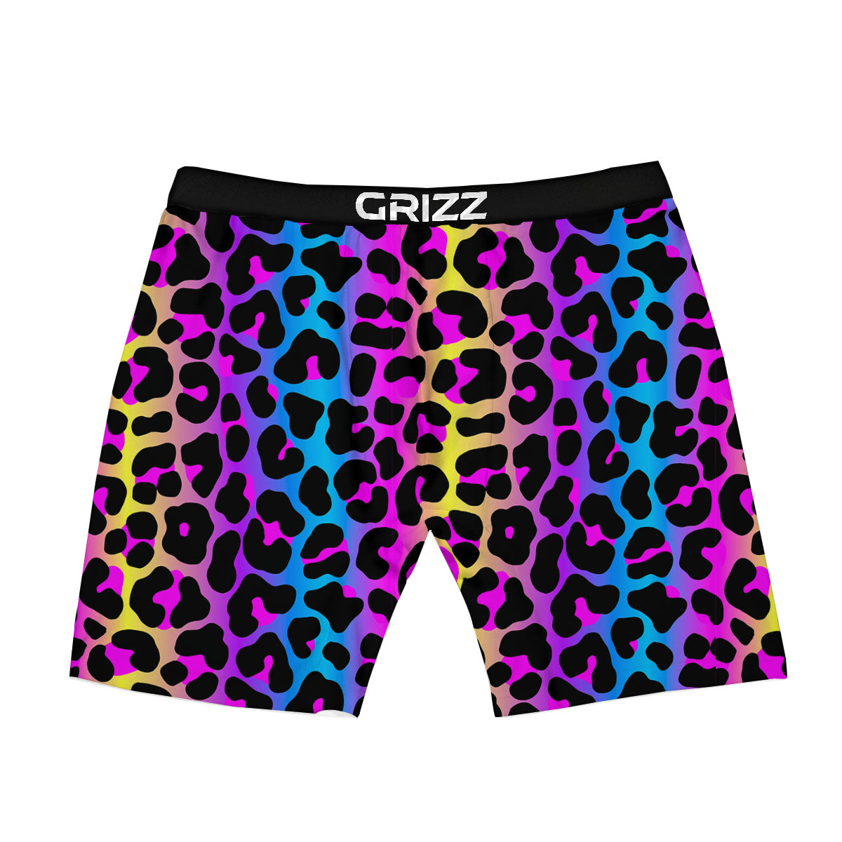 Leopard Rainbow Print Pattern Boxer Briefs-grizzshop