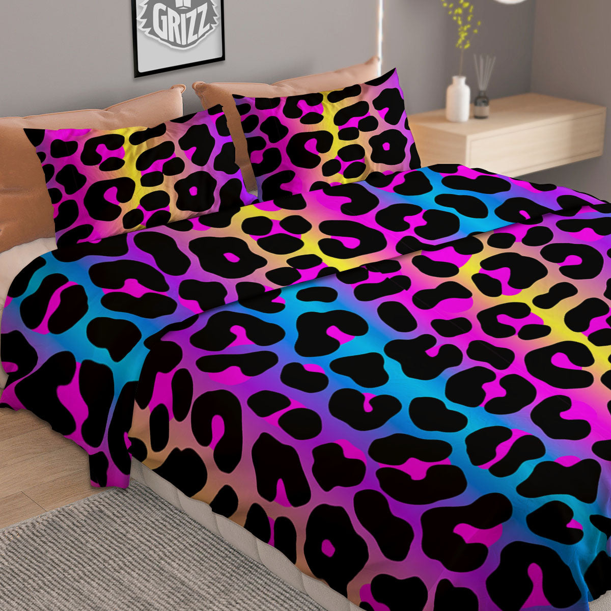 LGBT Pride Watercolor Rainbow Print Duvet Cover Bedding Set