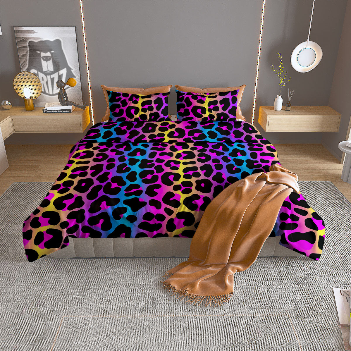 LGBT Pride Watercolor Rainbow Print Duvet Cover Bedding Set