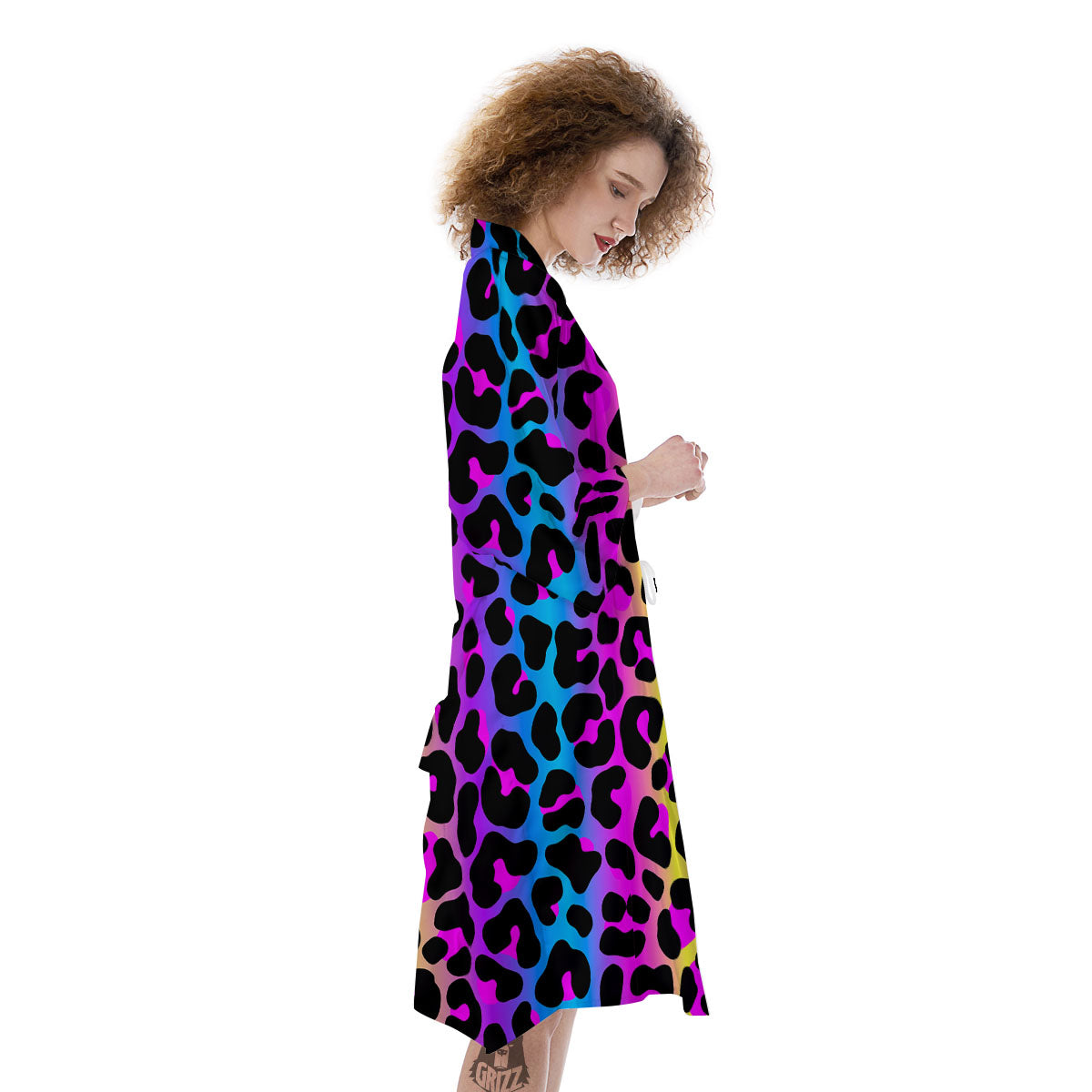 Leopard Rainbow Print Pattern Kimono-grizzshop
