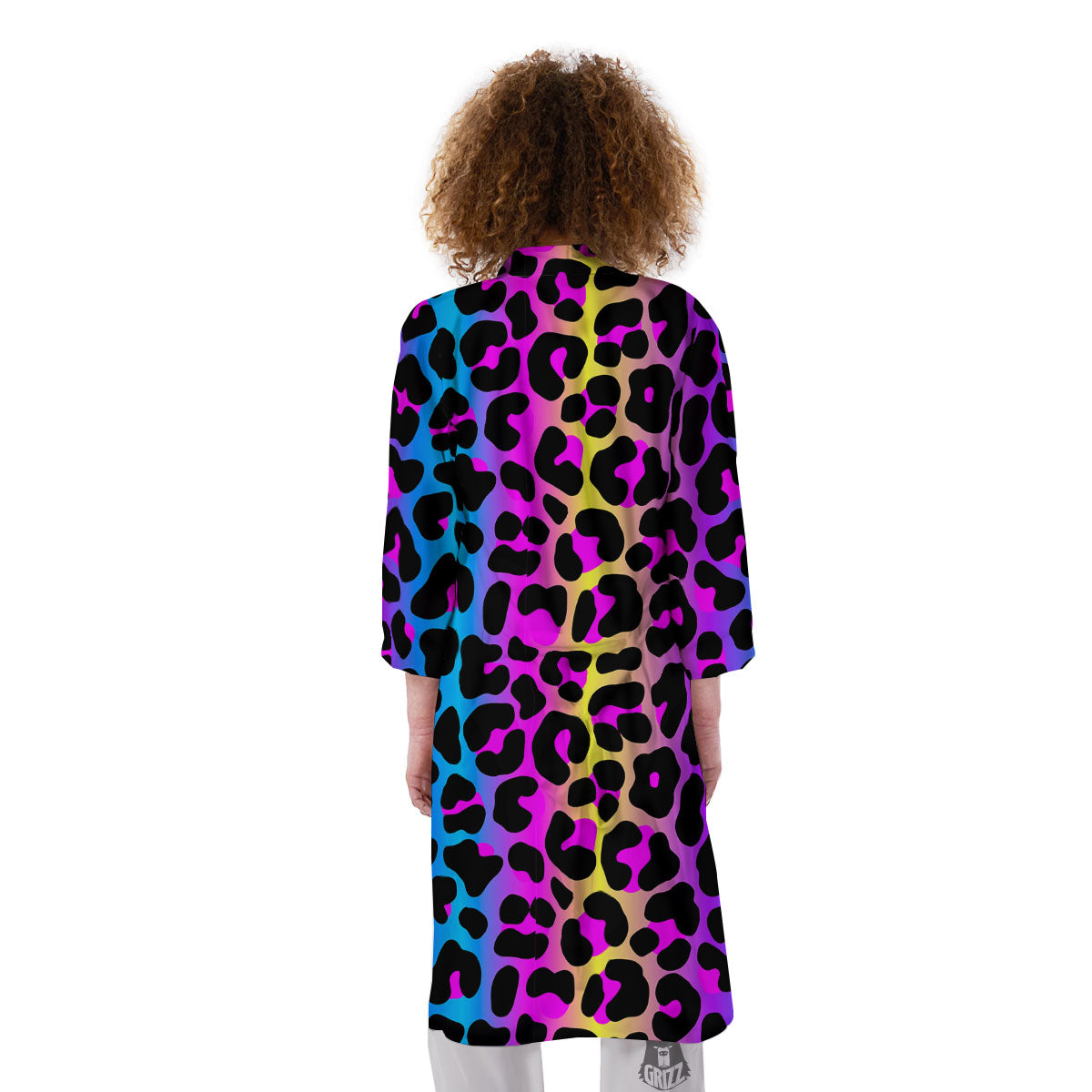 Leopard Rainbow Print Pattern Kimono-grizzshop