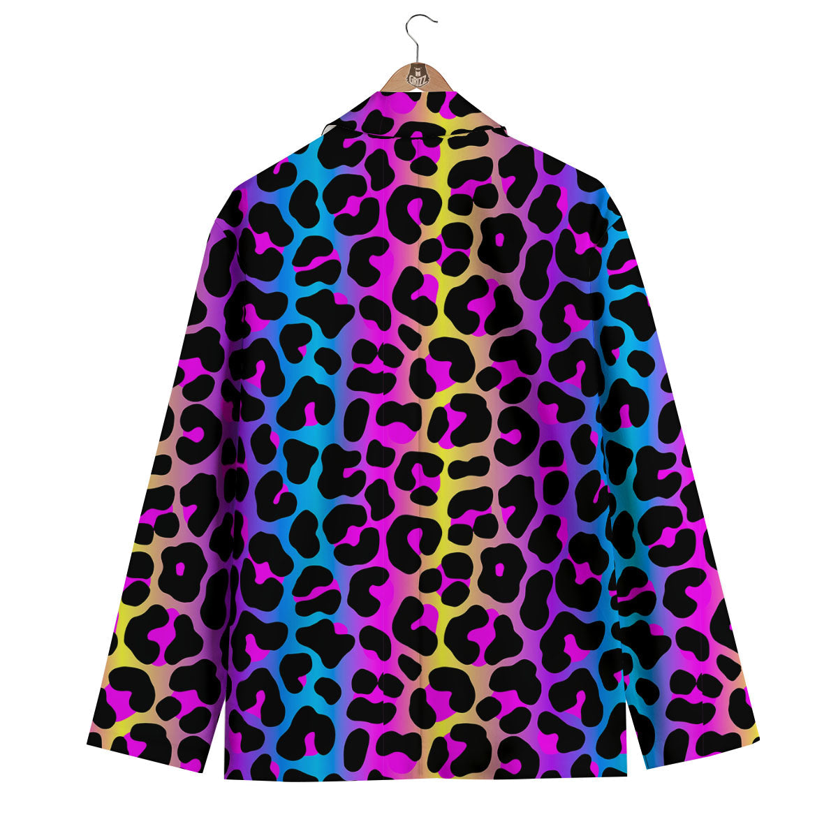 Leopard Rainbow Print Pattern Men's Blazer-grizzshop