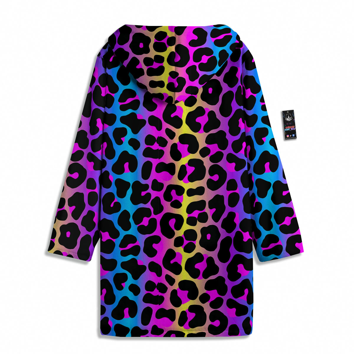 Leopard Rainbow Print Pattern Men's Windbreaker Jacket-grizzshop