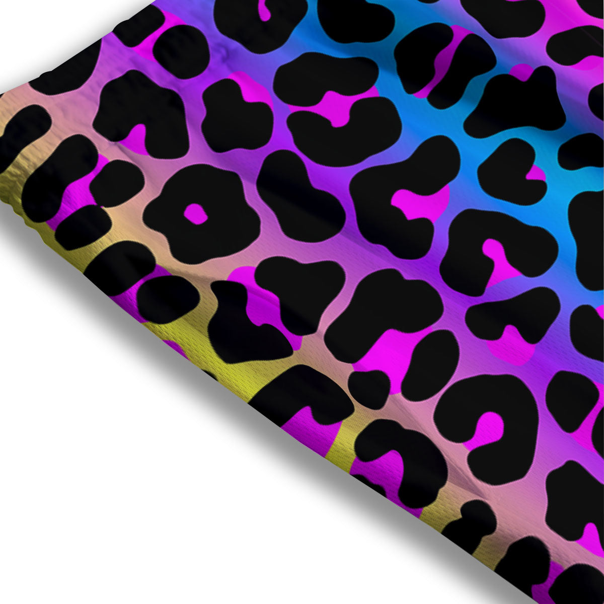 Leopard Rainbow Print Pattern Mesh Shorts