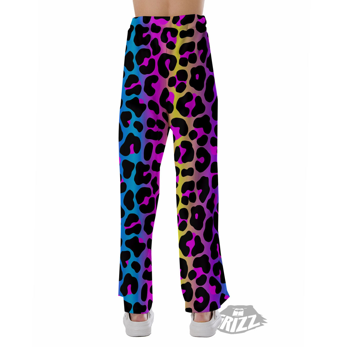 Leopard Rainbow Print Pattern Pajama Pants-grizzshop