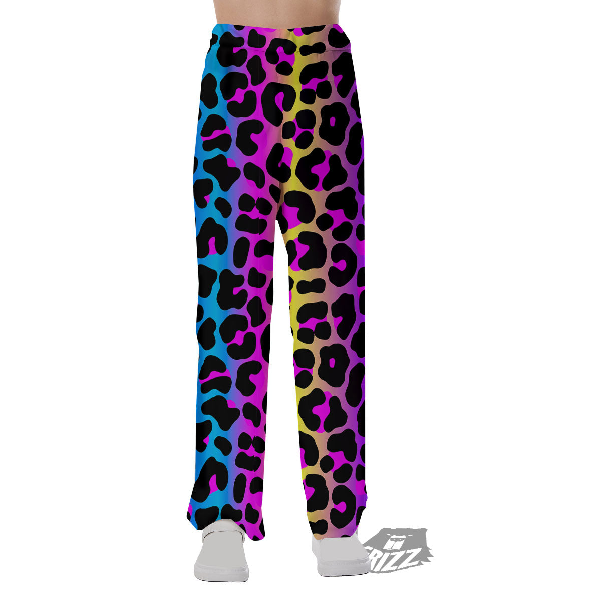 Leopard Rainbow Print Pattern Pajama Pants-grizzshop