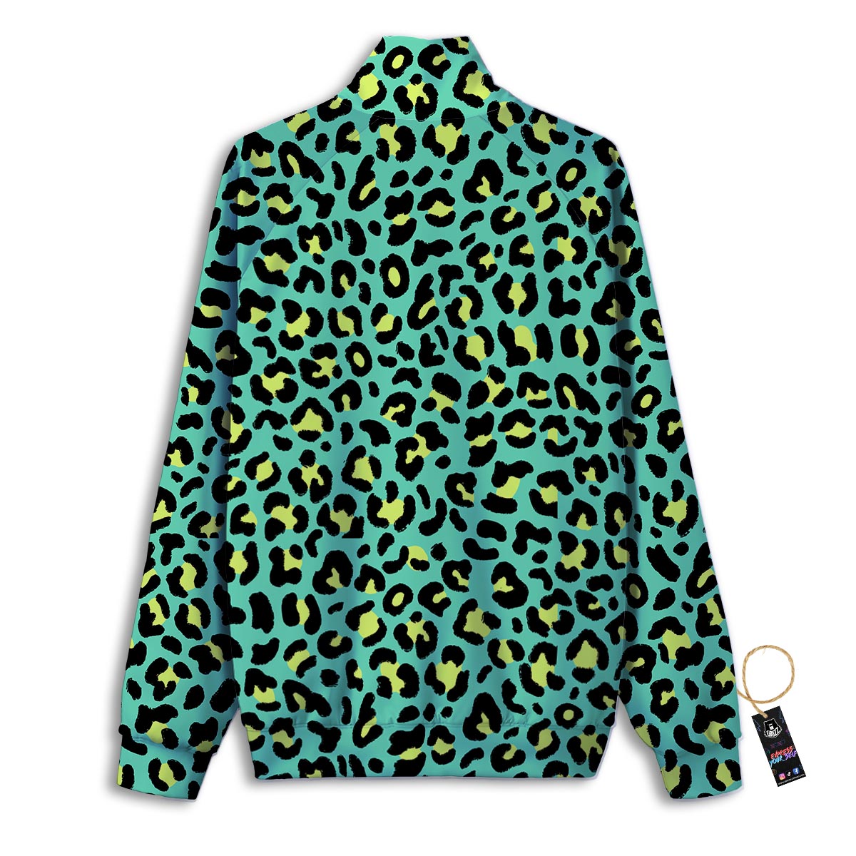 Leopard Rainbow Print Pattern Track Jacket-grizzshop