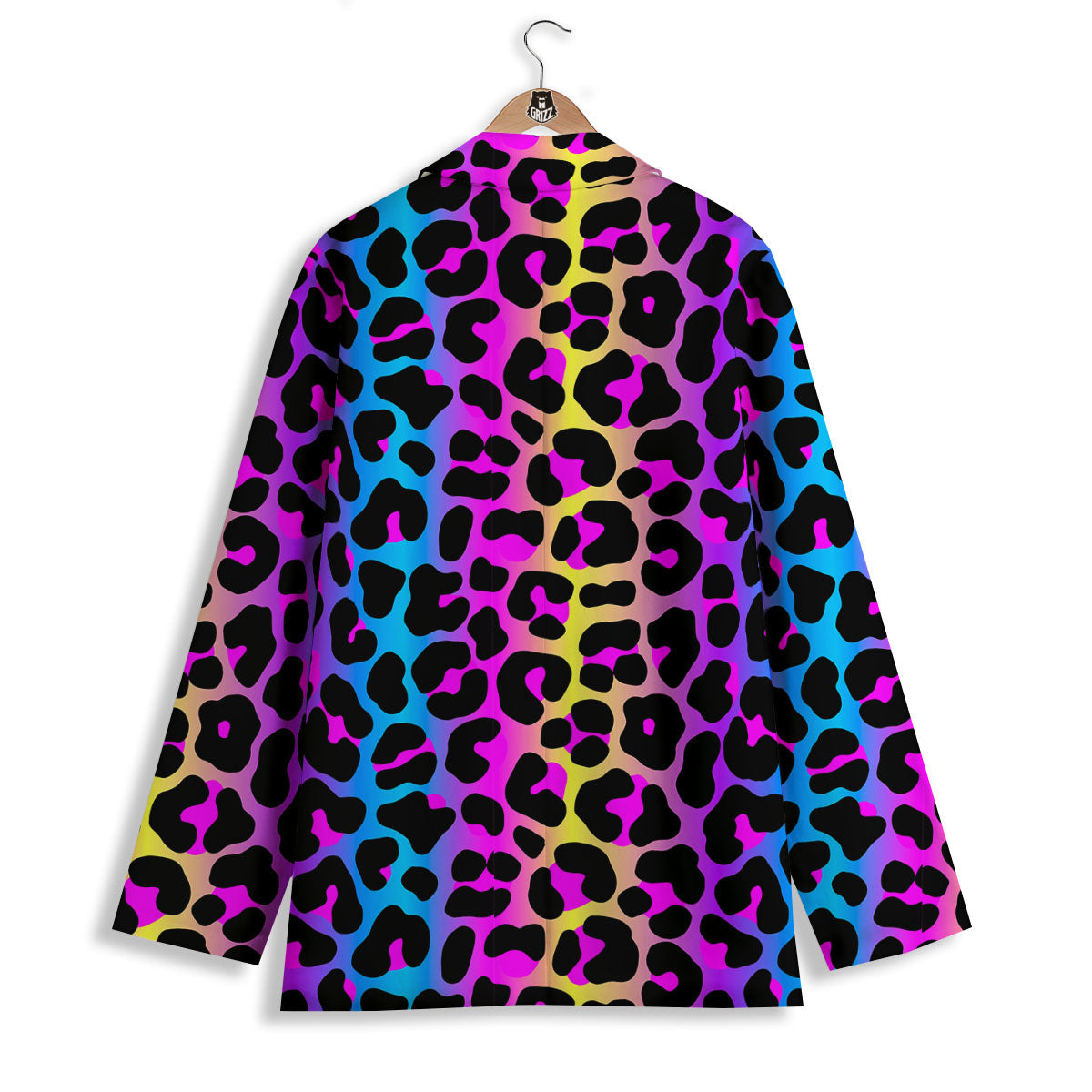 Leopard Rainbow Print Pattern Women's Blazer-grizzshop
