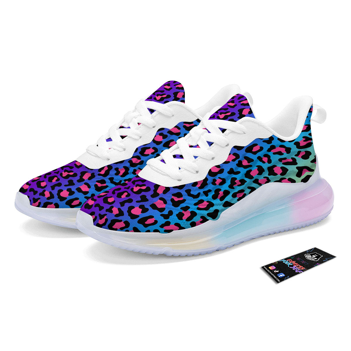 Leopard Rainbow Print Running Sneakers-grizzshop