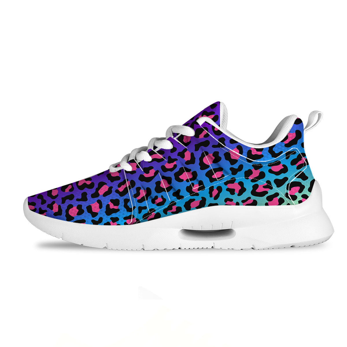 Leopard Rainbow Print Tennis Shoes-grizzshop