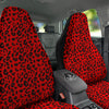 Leopard Red Print Pattern Car Seat Covers-grizzshop