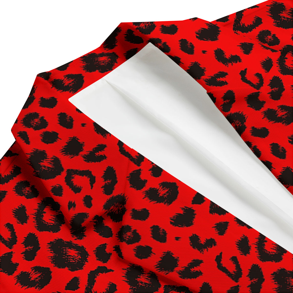 Leopard Red Print Pattern Men's Blazer-grizzshop