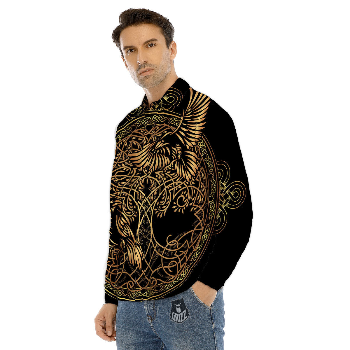 Leopard Red Print Pattern Men's Dress Shirts-grizzshop