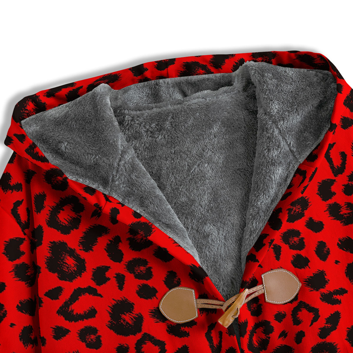 Leopard Red Print Pattern Men's Windbreaker Jacket-grizzshop
