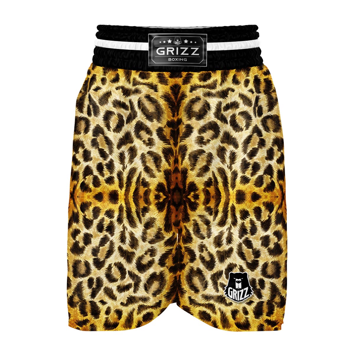 Leopard Skin Print Boxing Shorts-grizzshop