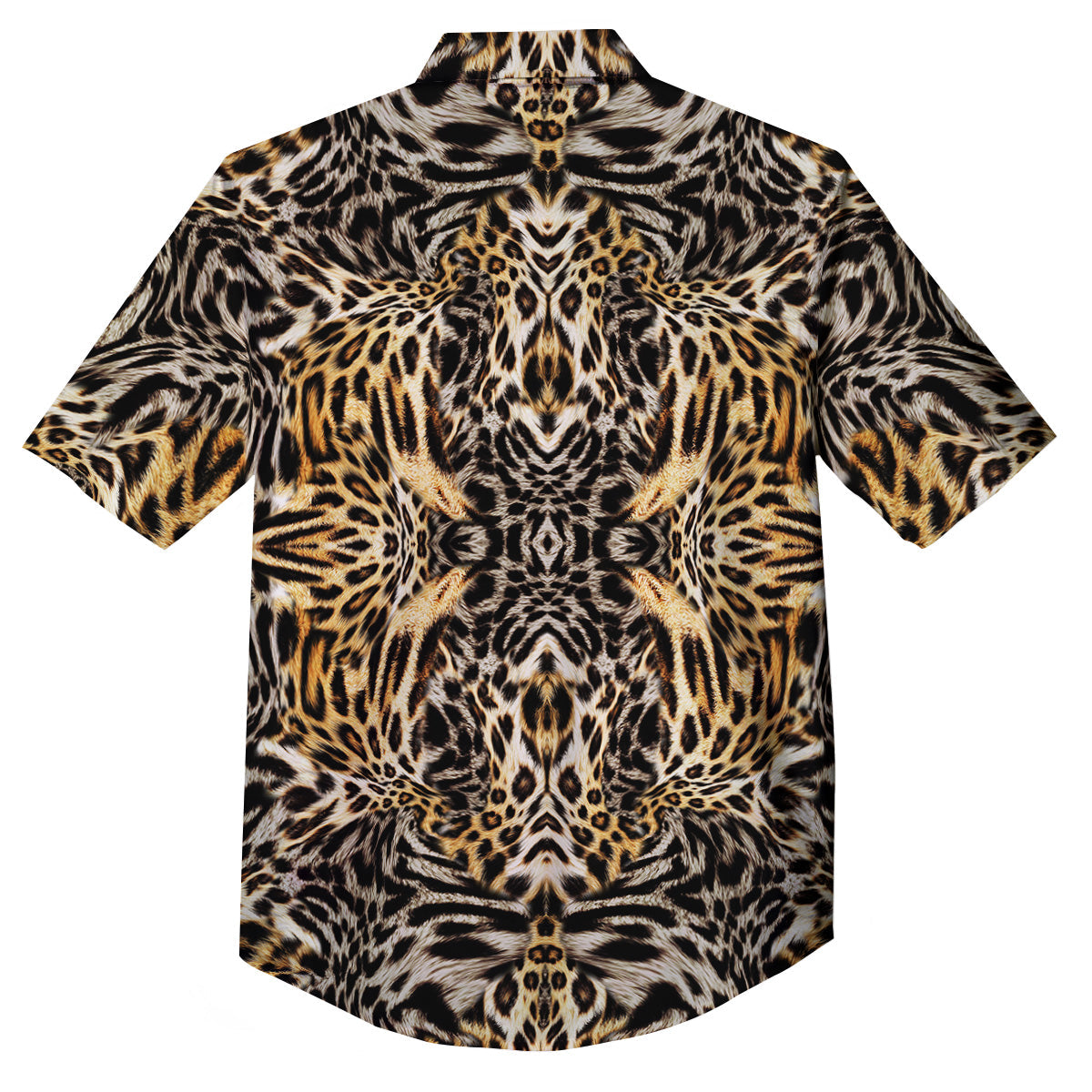 Leopard Skin Texture Print Pattern Button Up Shirt-grizzshop