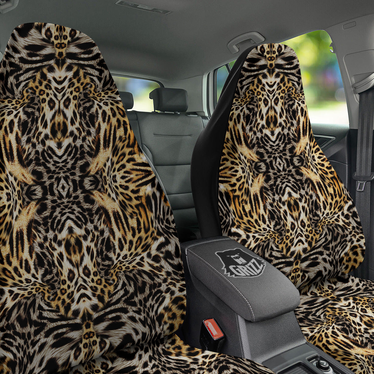 Leopard Skin Texture Print Pattern Car Seat Covers-grizzshop