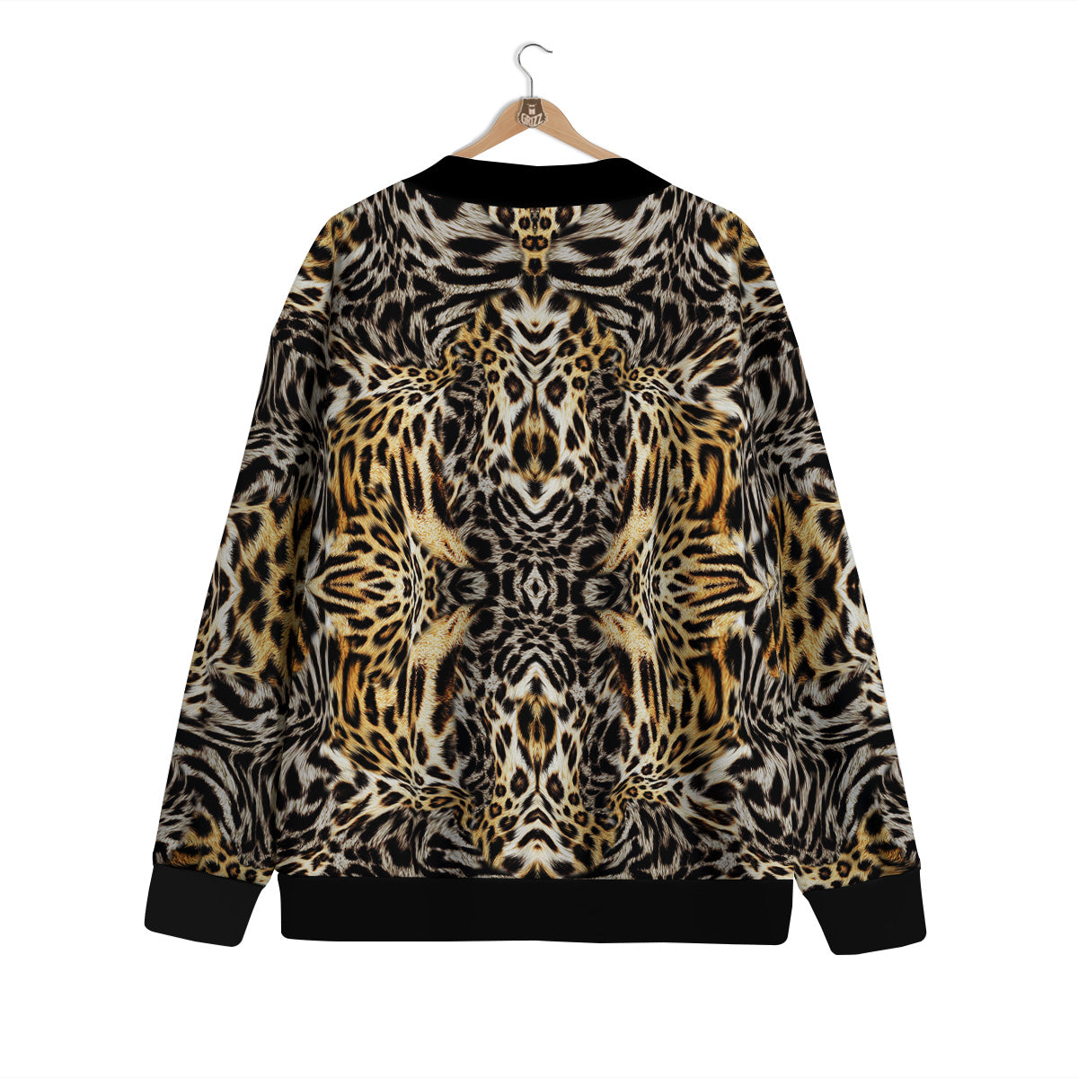 Leopard Skin Texture Print Pattern Cardigan-grizzshop