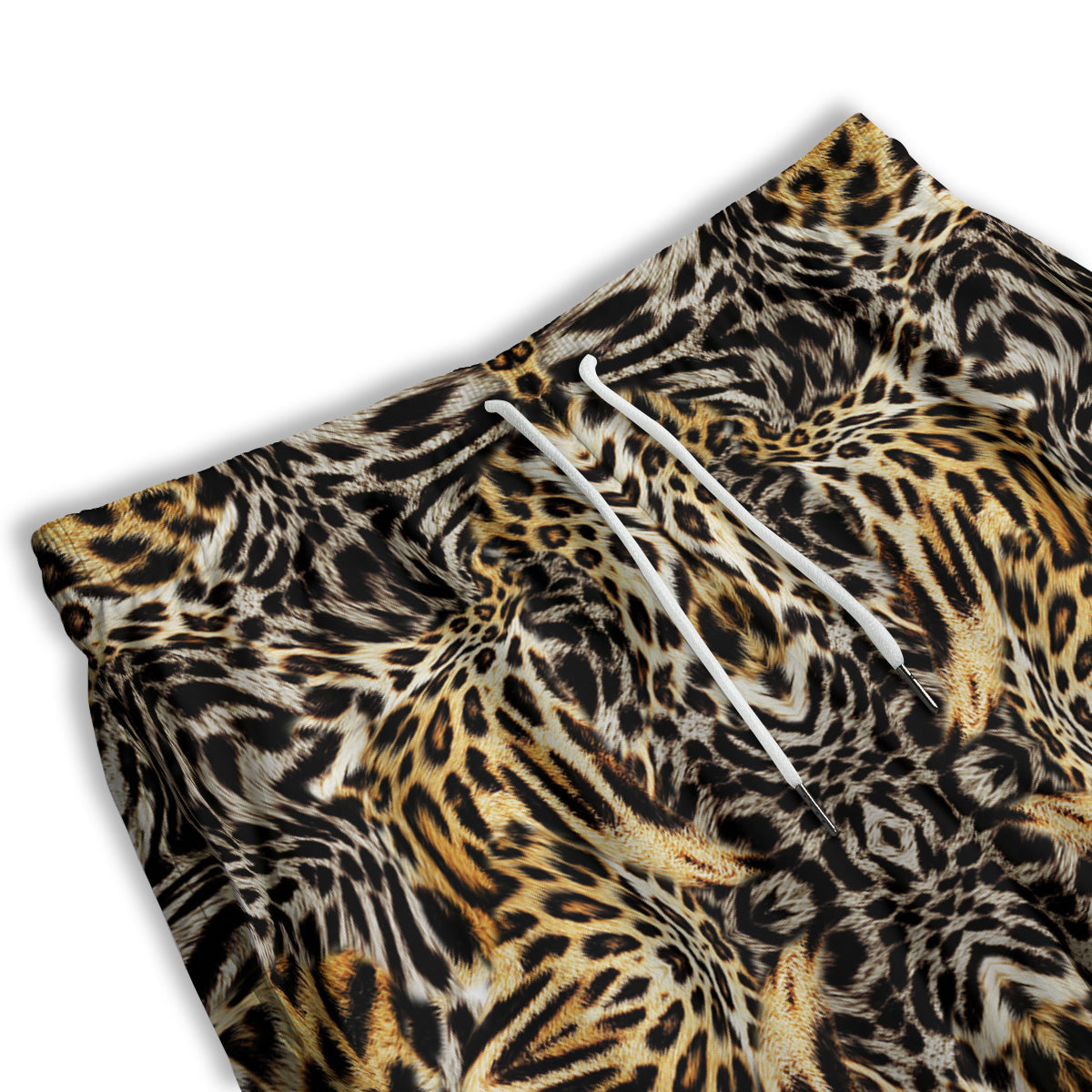 Leopard Skin Texture Print Pattern Men's Athletic Shorts