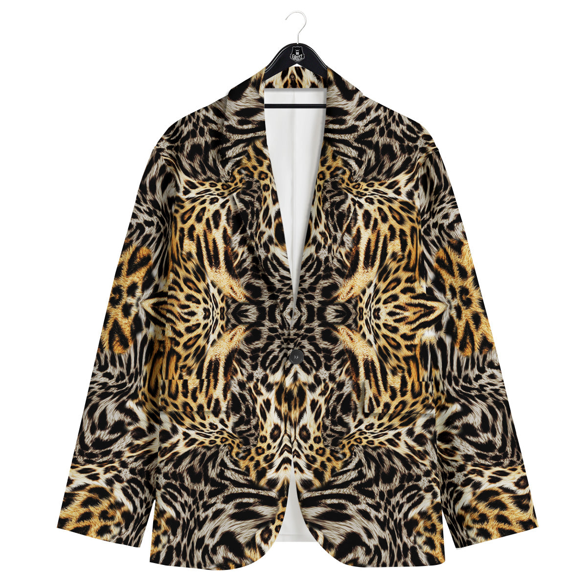 Leopard Skin Texture Print Pattern Men's Sport Coat-grizzshop