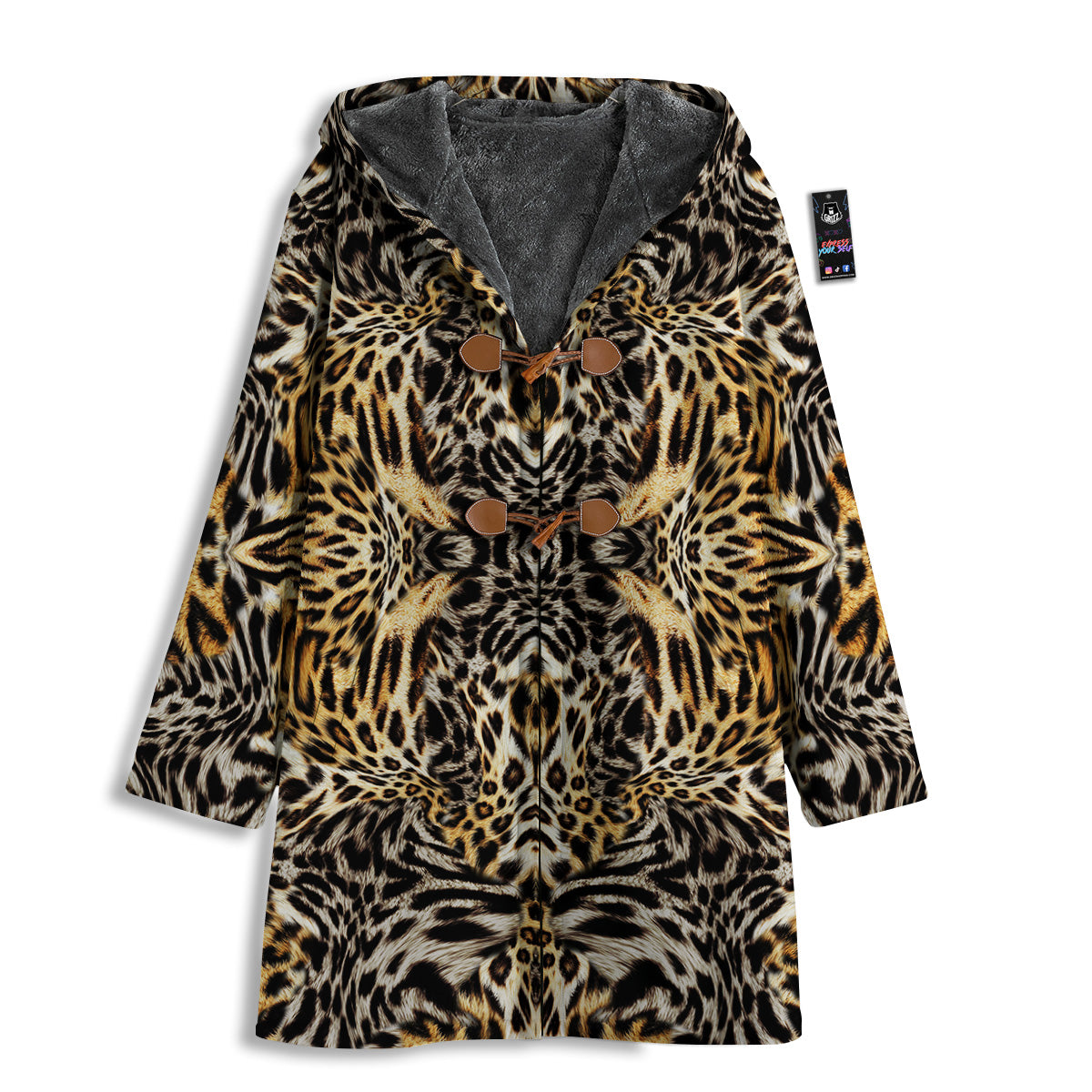 Leopard Skin Texture Print Pattern Men's Windbreaker Jacket-grizzshop