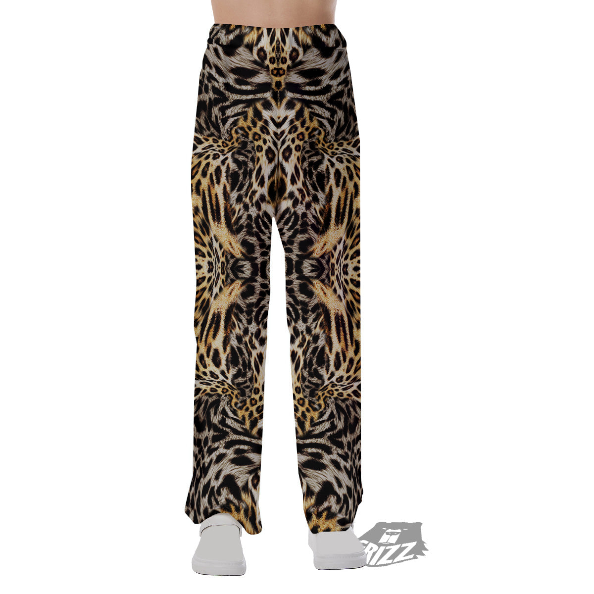 Leopard Skin Texture Print Pattern Pajama Pants-grizzshop