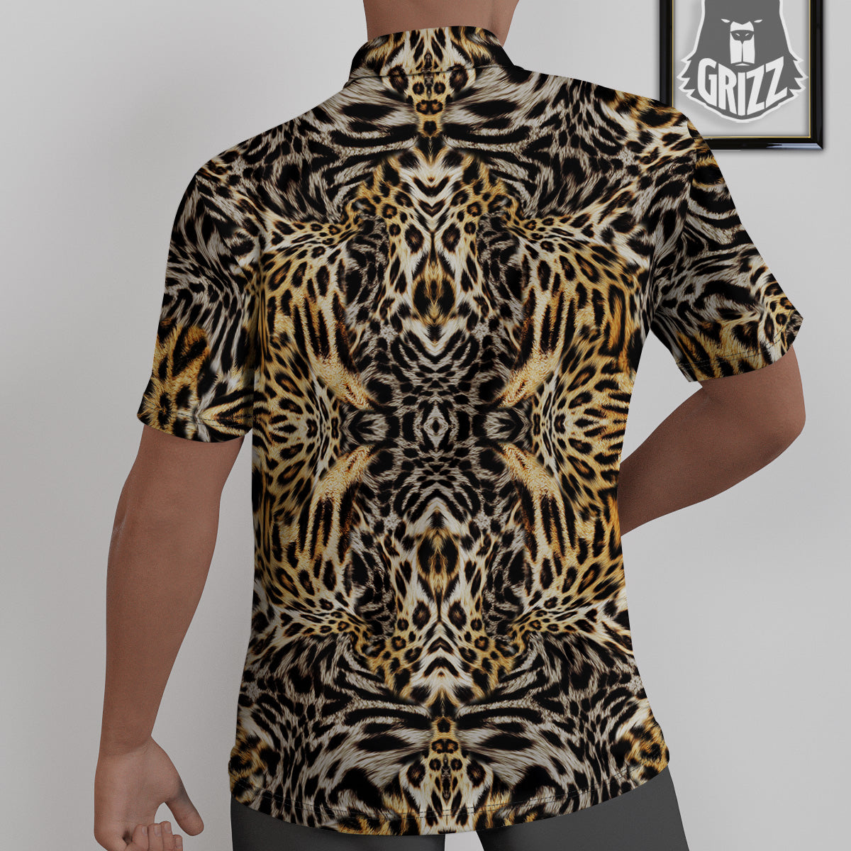 Leopard Skin Texture Print Pattern Untucked Shirts-grizzshop