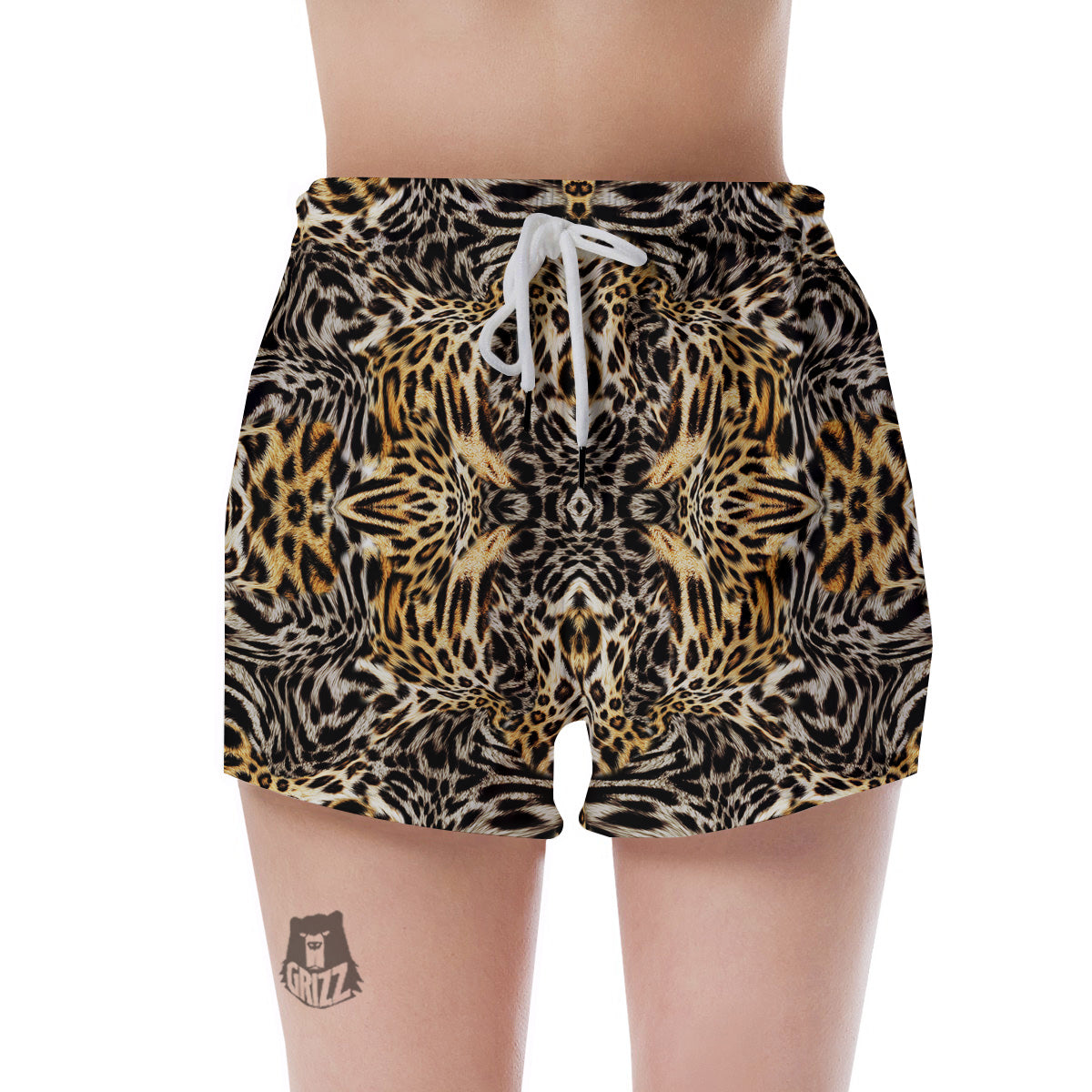Leopard Skin Texture Print Pattern Women's Shorts-grizzshop