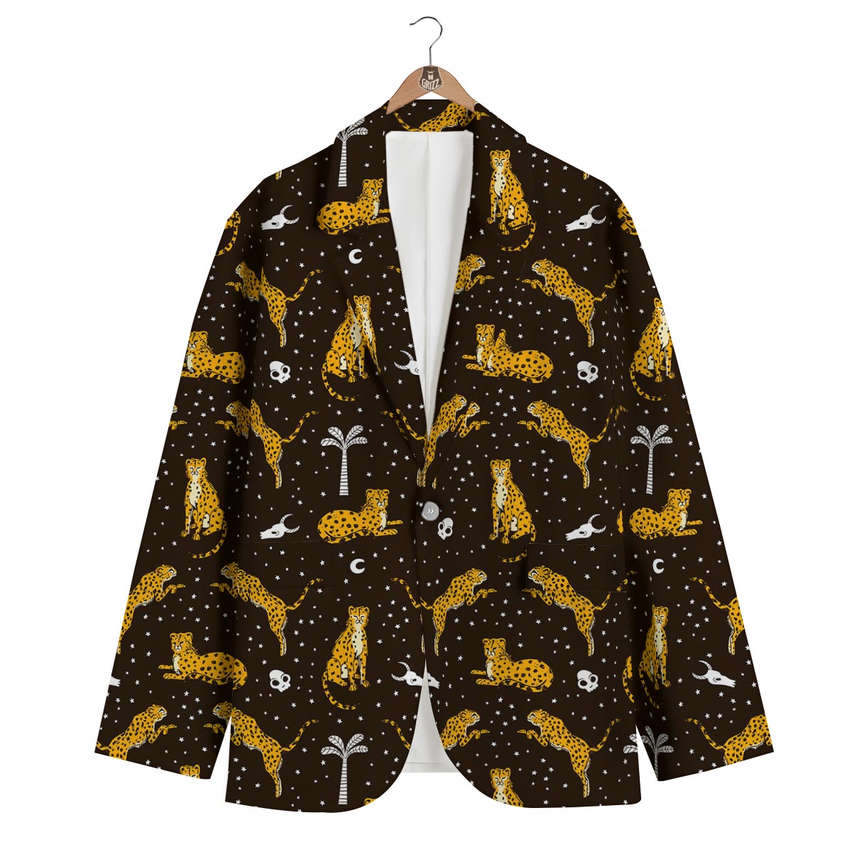 Leopard Star Pattern Men's Blazer-grizzshop