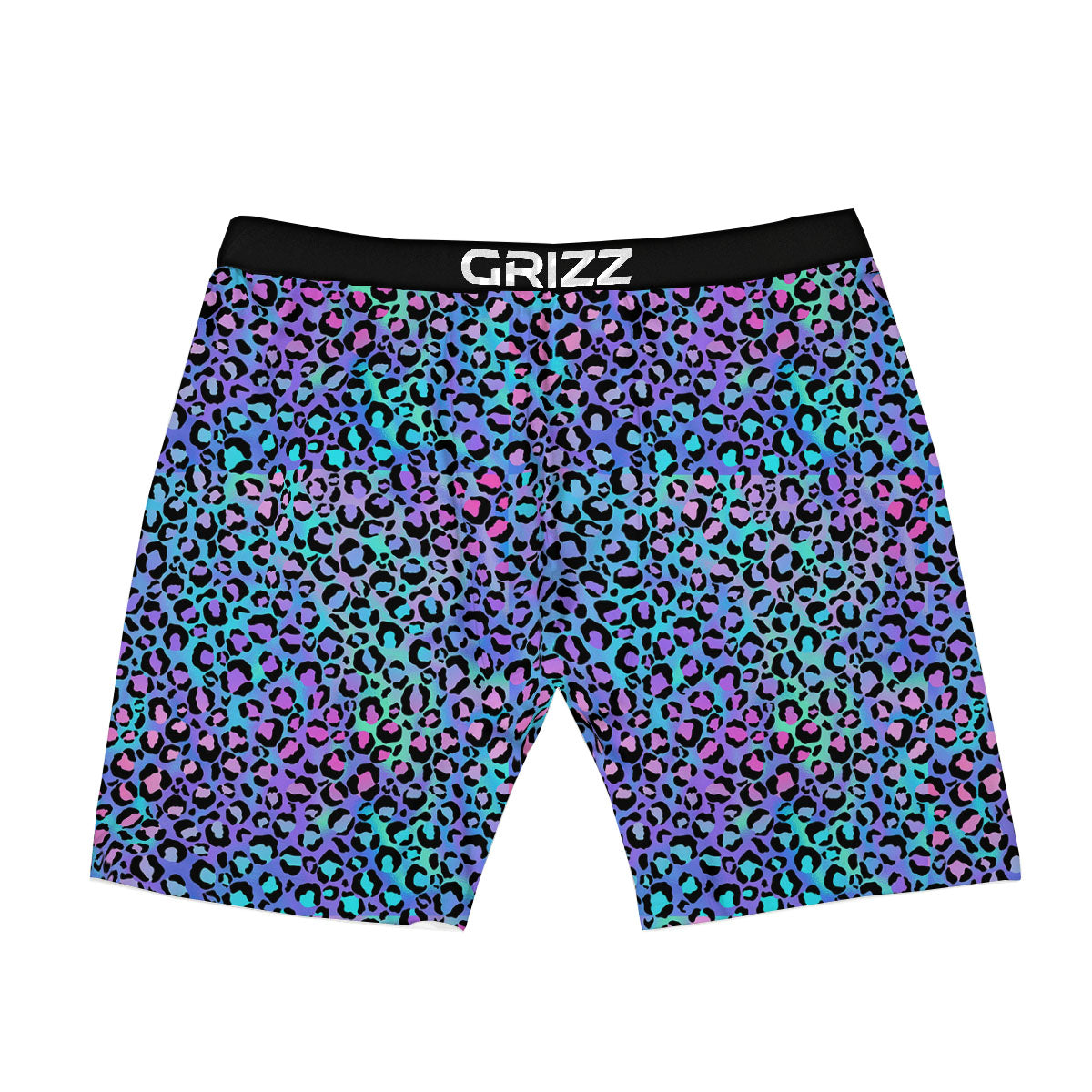 Leopard Teal And Purple Print Pattern Boxer Briefs-grizzshop