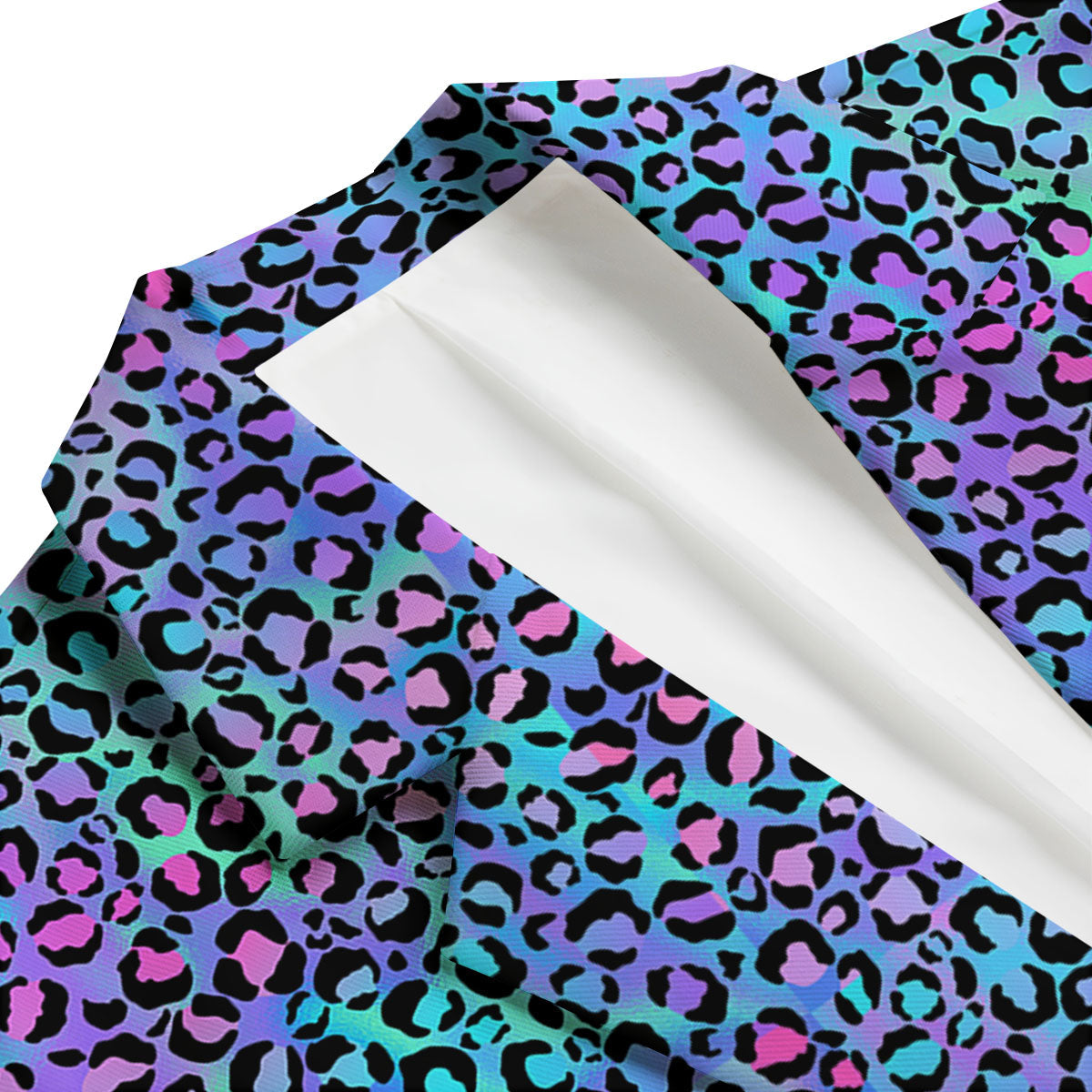 Leopard Teal And Purple Print Pattern Men's Blazer-grizzshop