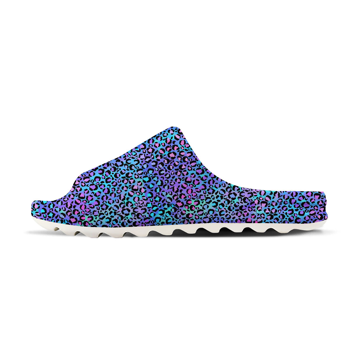 Leopard Teal And Purple Print Pattern Sandals-grizzshop