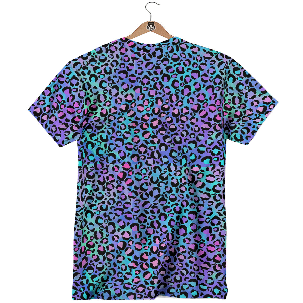 Leopard Teal And Purple Print Pattern T-Shirt-grizzshop
