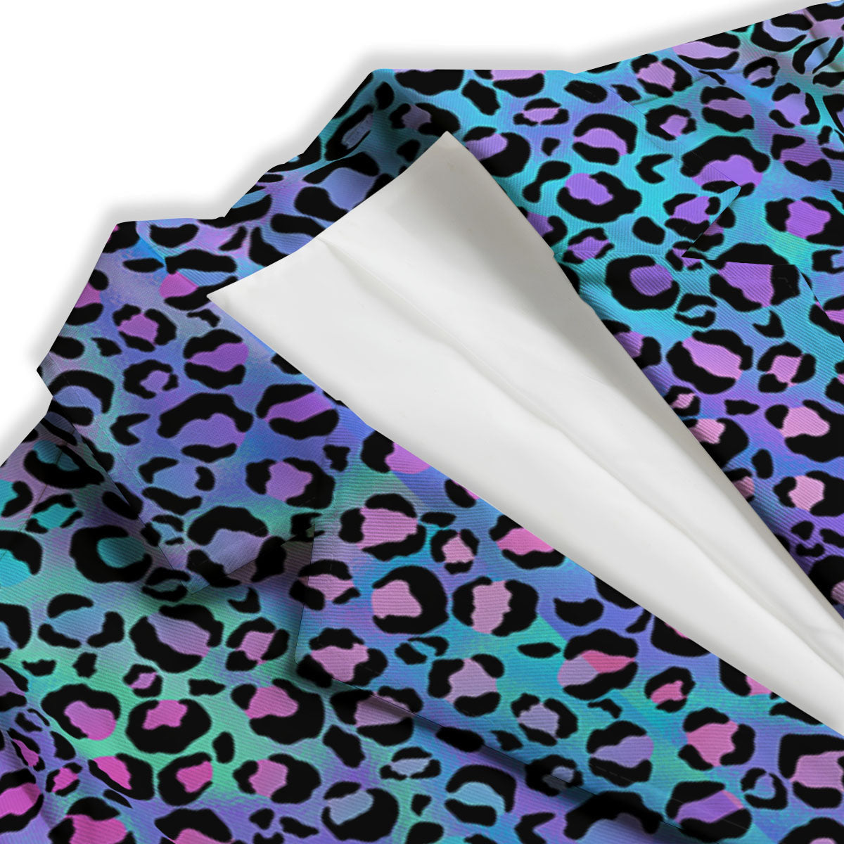Leopard Teal And Purple Print Pattern Women's Blazer-grizzshop
