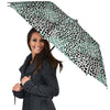 Leopard Teal And White Print Pattern Umbrella-grizzshop