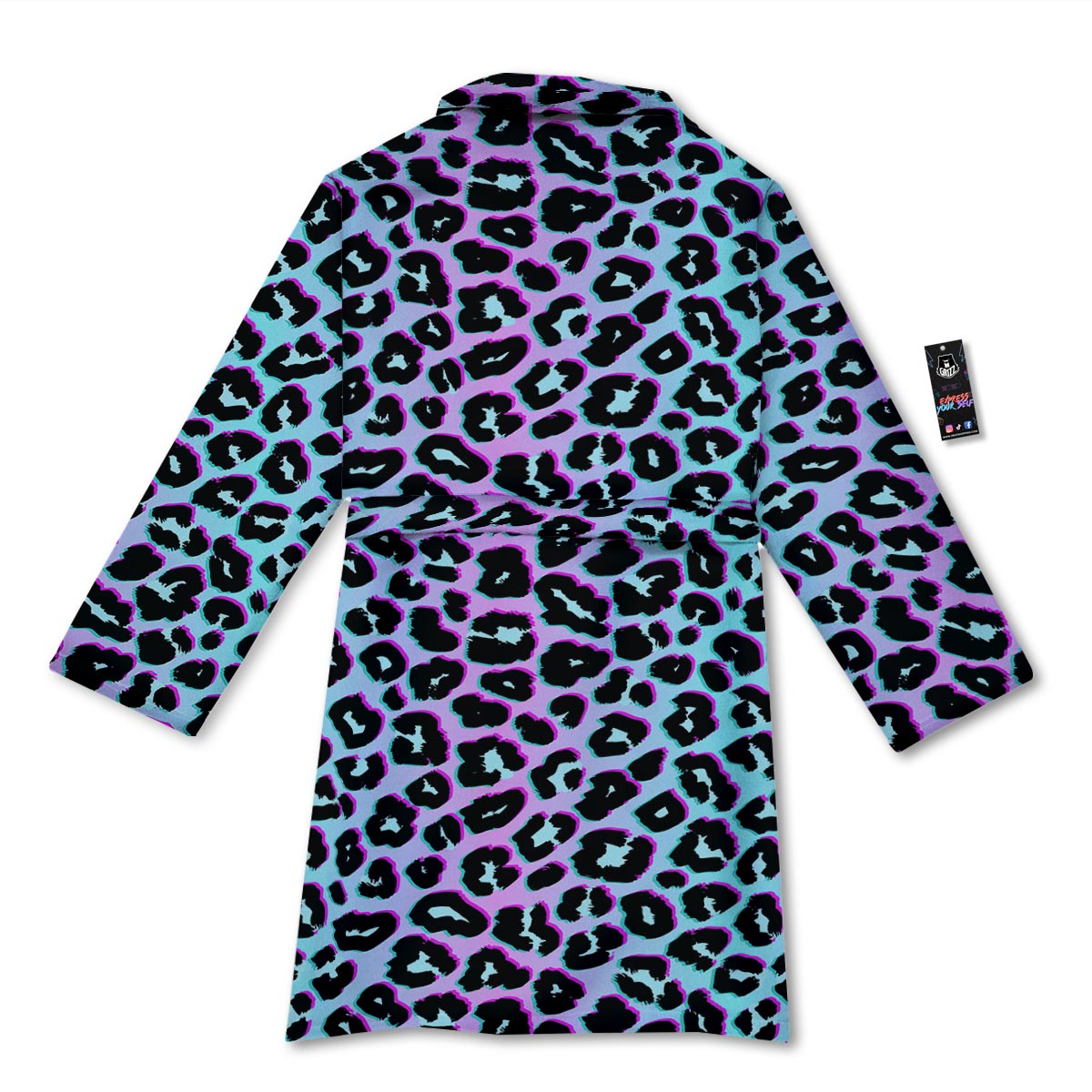 Leopard Trippy Psychedelic Print Pattern Bathrobe-grizzshop