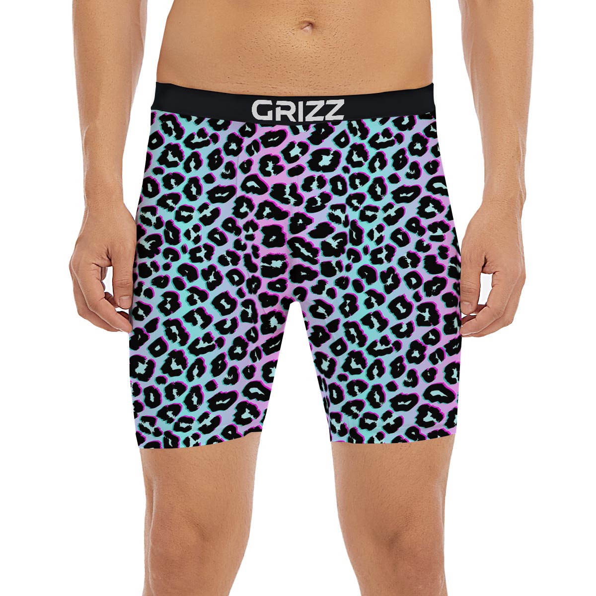 Leopard Trippy Psychedelic Print Pattern Boxer Briefs-grizzshop