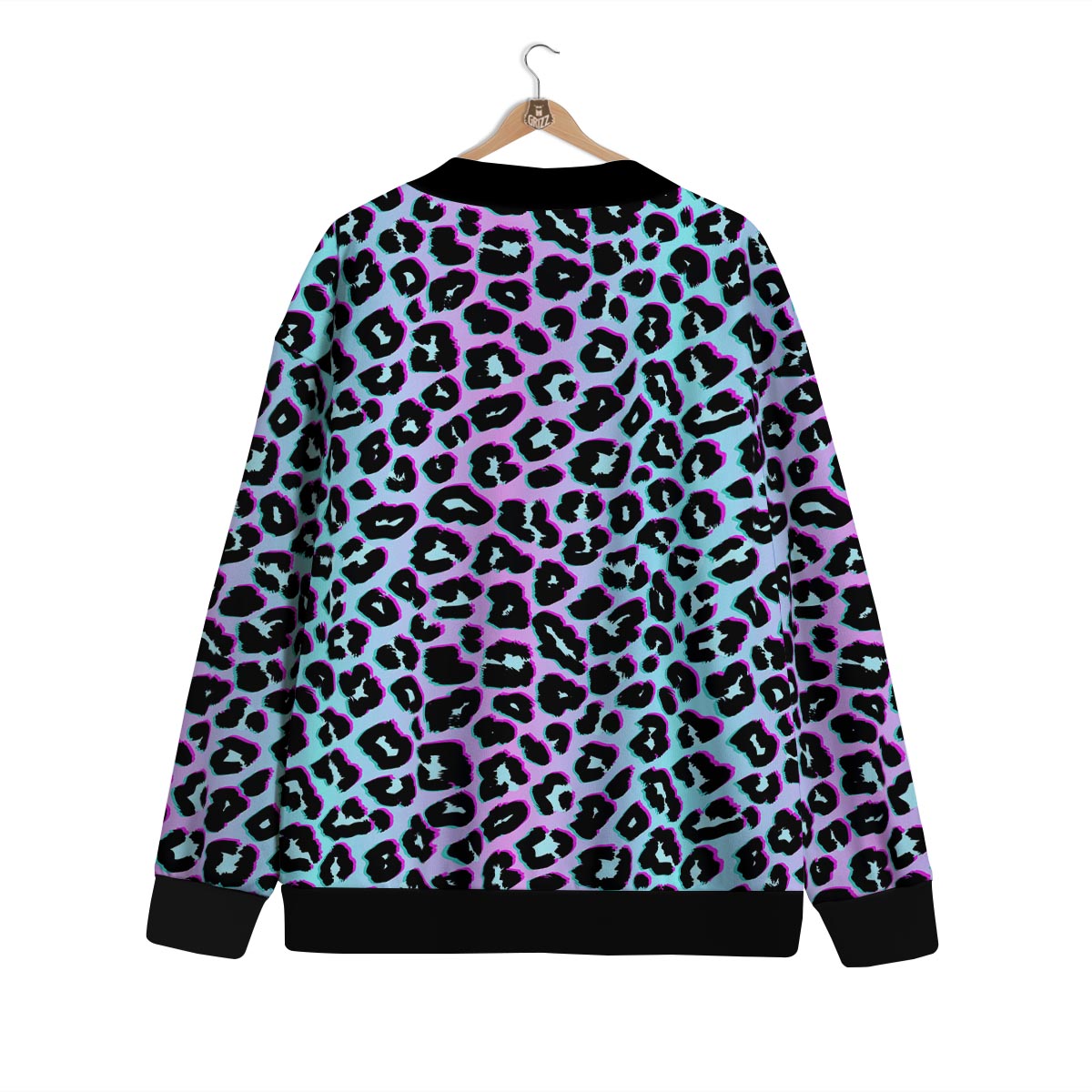 Leopard Trippy Psychedelic Print Pattern Cardigan-grizzshop