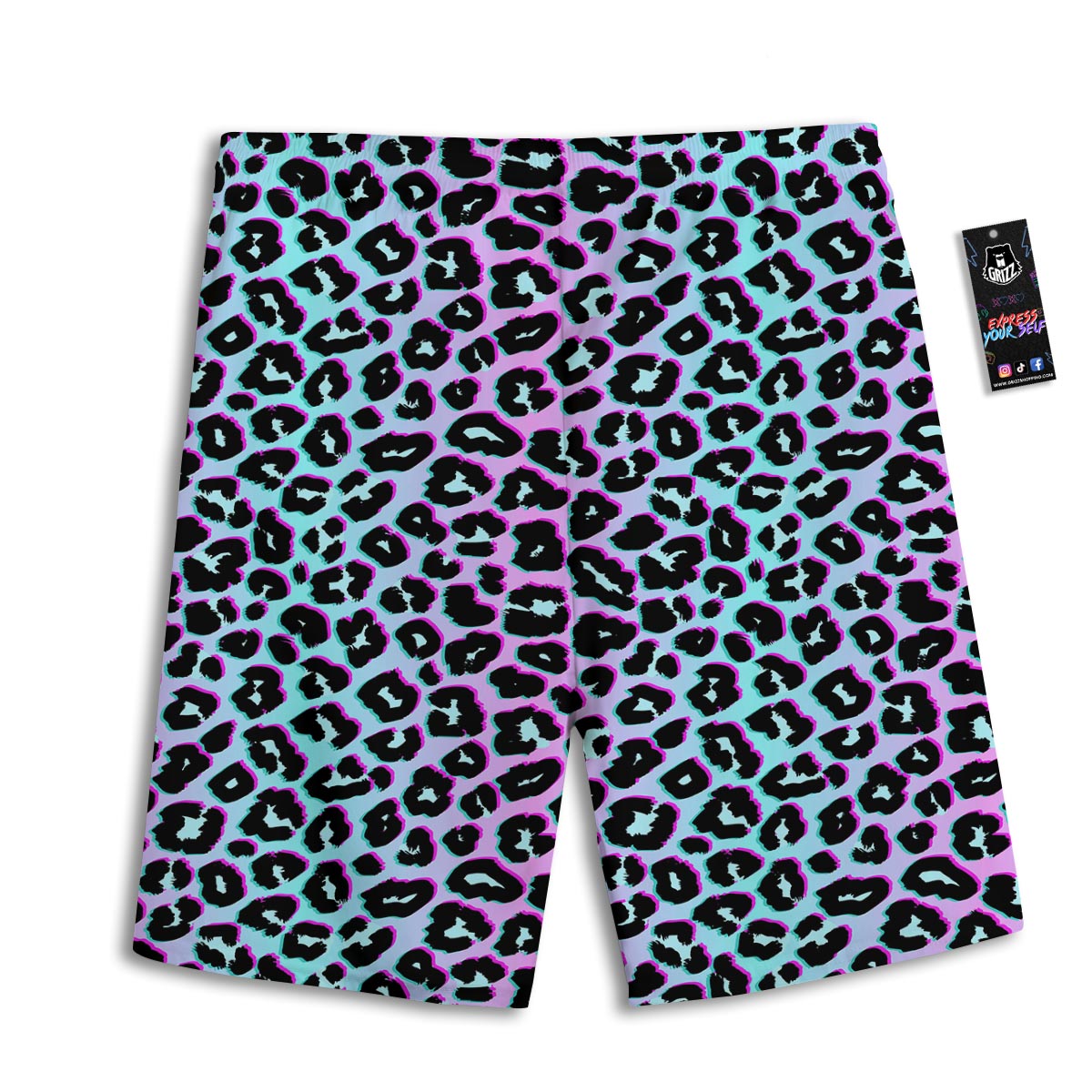 Leopard Trippy Psychedelic Print Pattern Men's Athletic Shorts