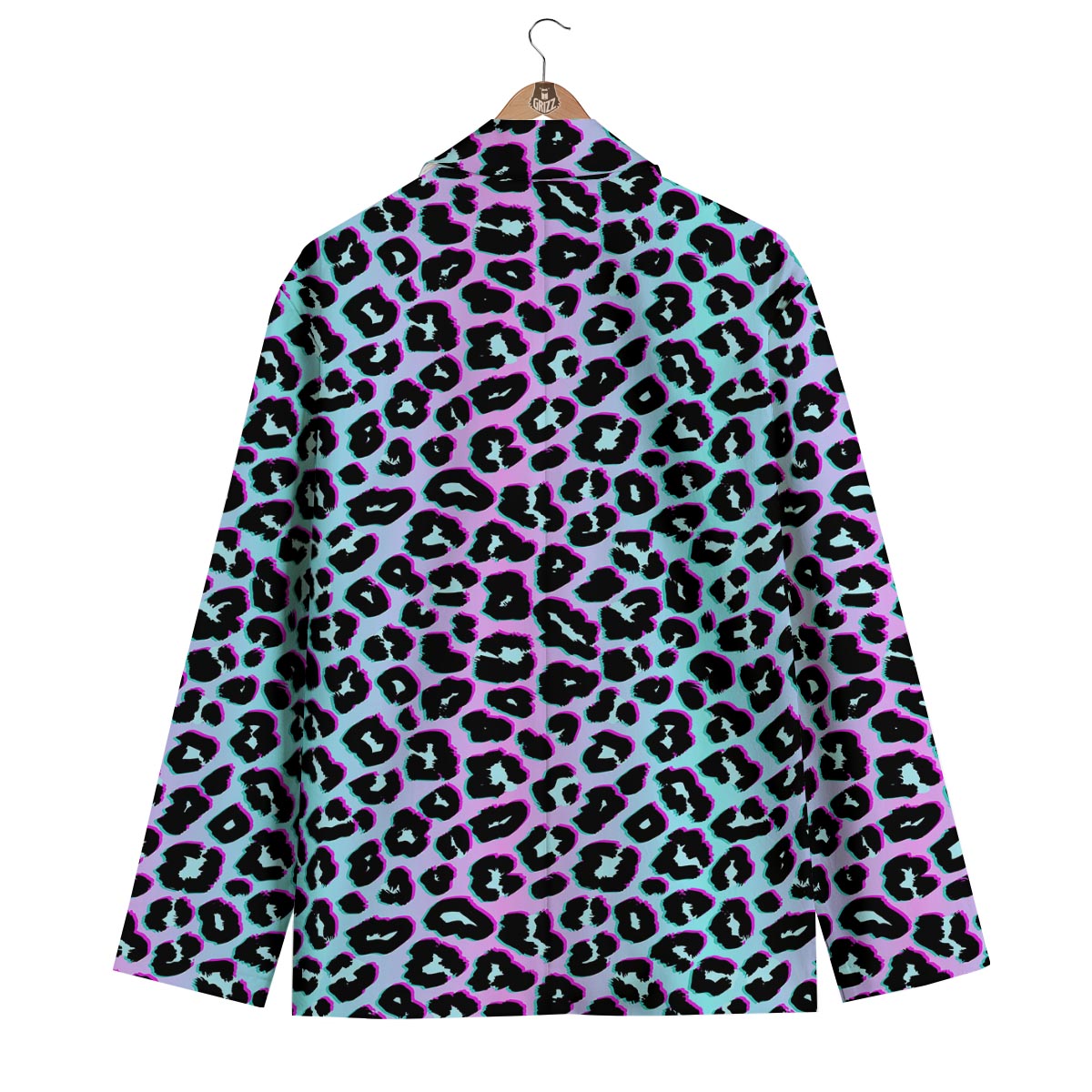 Leopard Trippy Psychedelic Print Pattern Men's Blazer-grizzshop