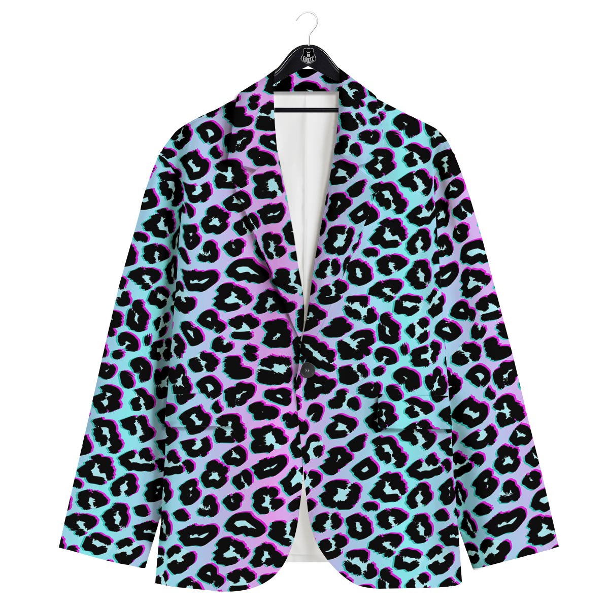 Leopard Trippy Psychedelic Print Pattern Men's Sport Coat-grizzshop