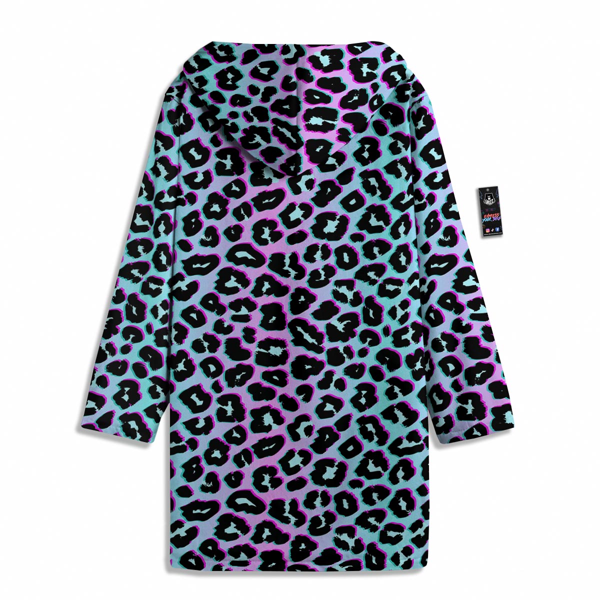 Leopard Trippy Psychedelic Print Pattern Men's Windbreaker Jacket-grizzshop
