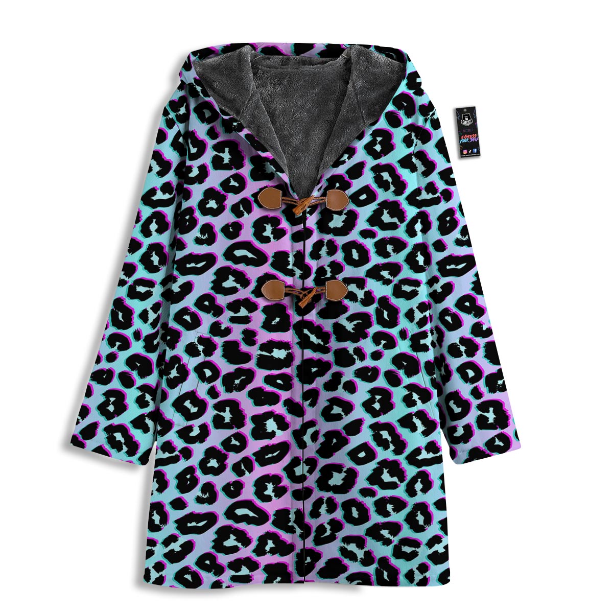 Leopard Trippy Psychedelic Print Pattern Men's Windbreaker Jacket-grizzshop