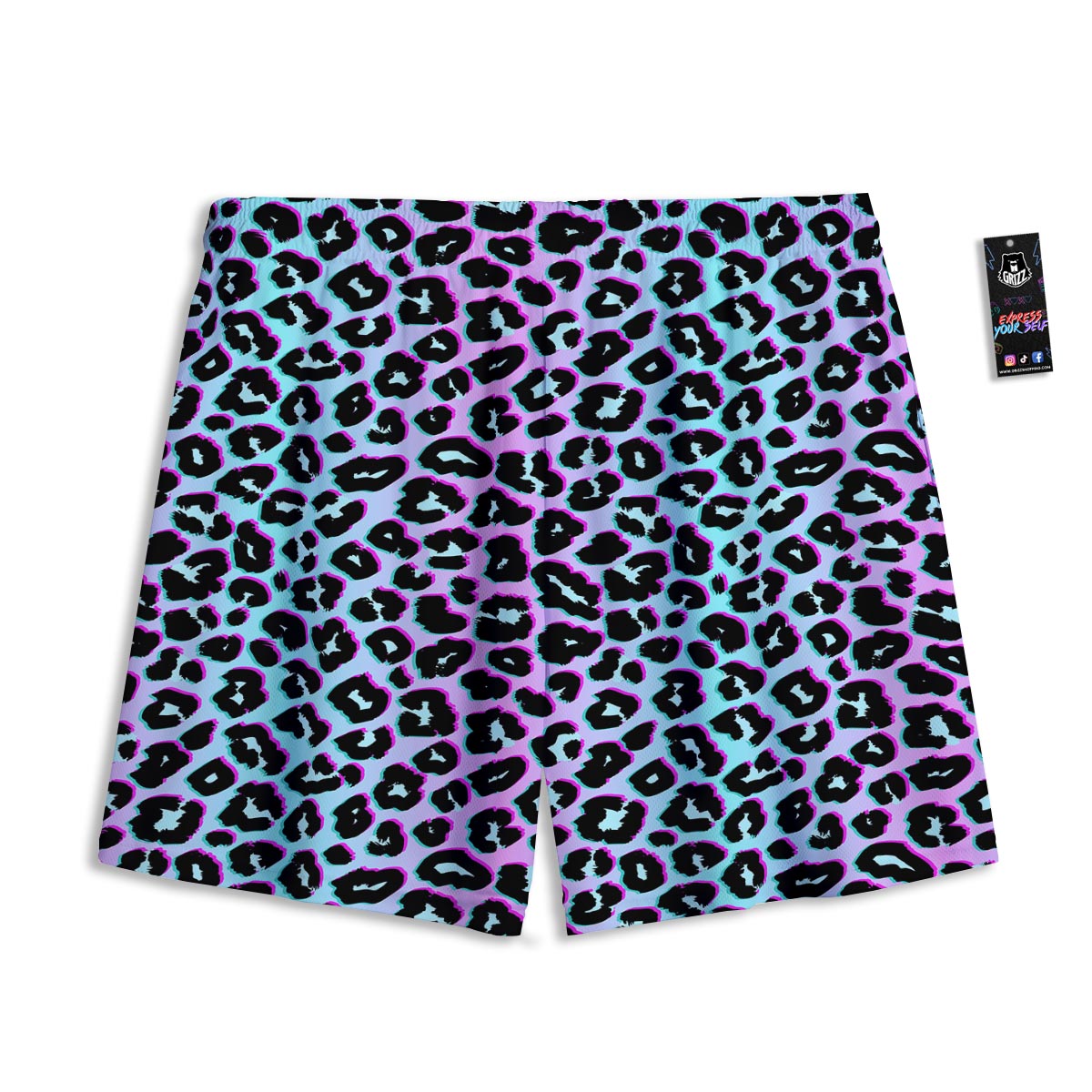 Leopard Trippy Psychedelic Print Pattern Mesh Shorts