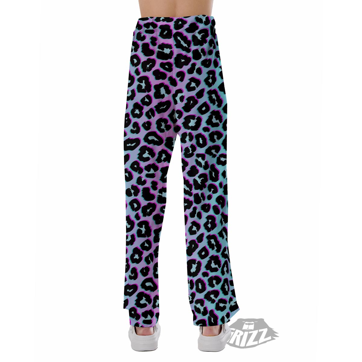 Leopard Trippy Psychedelic Print Pattern Pajama Pants-grizzshop
